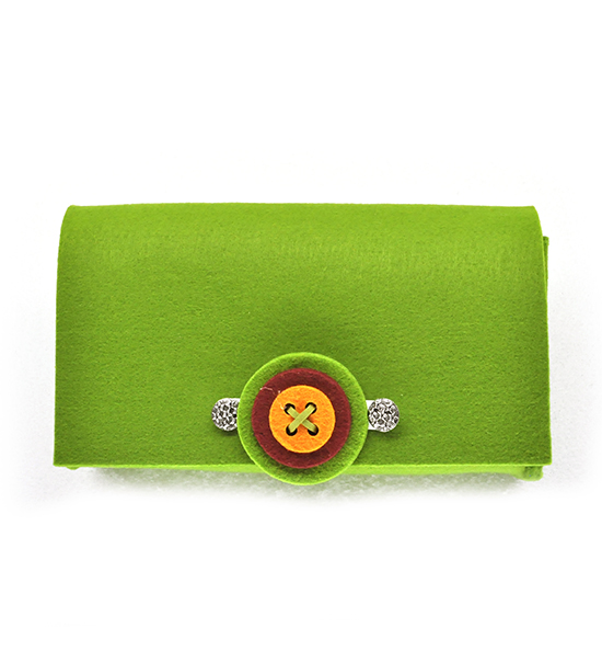Borsetta in feltro bottone (Kit fai-da-te) - Verde mela - Clicca l'immagine per chiudere